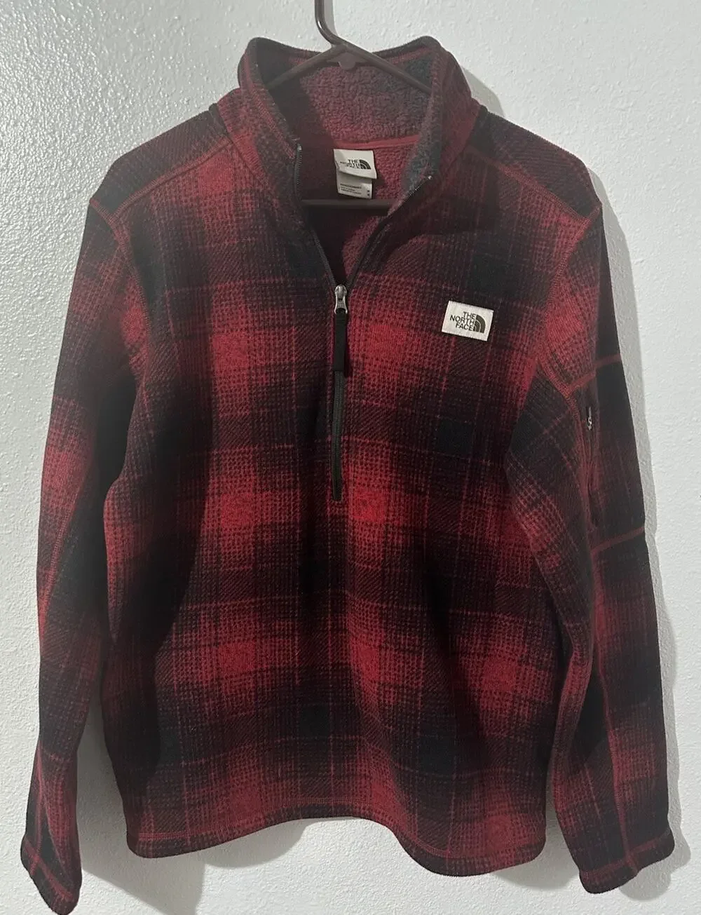 The North Face Brown Label Men's Med Buffalo Plaid 1/2-Zip Pullover Sweater